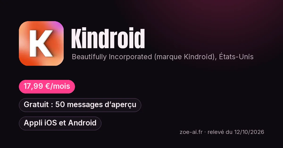 kindroid-fiche-identite